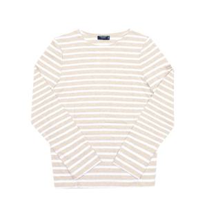 세인트제임스 9858 NATUREL NEIGE 밍콰이어 모던 스트라이프 공용 긴팔티