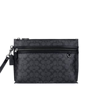 코치파우치 캐리올 시그니처 캔버스 CY985 차콜+블랙