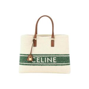 셀린느 텍스타일   카프스킨 호리존탈 카바스 그린 탄 190062DBS-30RT