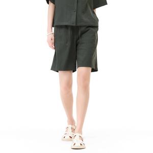 여성 린넨라이크 4부 팬츠-ECRG2572E0V