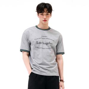 남성 링거팁 배색 반팔 티셔츠-EBRK5843D0B