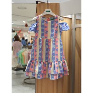 베네통키즈6 멀티플레이 우븐 원피스 QAOP23531 25/SS