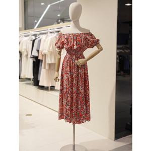 SOUP 숲 프린트 오프숄더 원피스 (SB5OP8G)