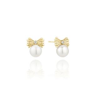 [미니골드] [DIA-랩 1.6][매그놀리아]플로레오 트윈 진주 귀걸이 ELKS4197L