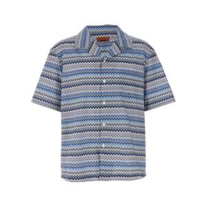 미소니 지그재그 프린트 반팔 셔츠 US25SJ05BW00W0 S01FS TP934413868