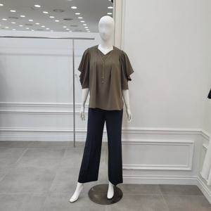 [미니멈]드레이핑 장식 블라우스 (MZBGWB4900D1V)_IC