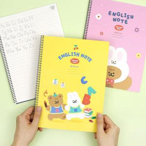 아트박스/핑크풋 핑크풋 댄싱베어 3줄 영어 노트(랜덤발송)