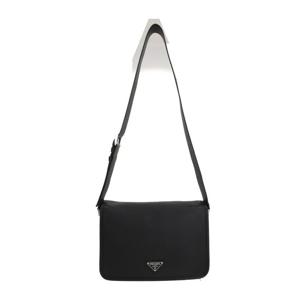 프라다 블랙 그레인드 가죽 크로스바디 백 2VD075VOOO 2BBEF000