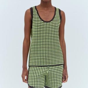 25 FW 아디다스 바이 웨일즈보너 크로셰 패턴 니트 베스트 그린 IY2046