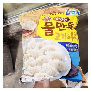 오뚜기 맛있는 물만두 고기 부추 2.4kg a55274