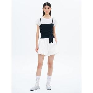 (165625CC21) [에잇세컨즈] 저지 쇼츠  화이트