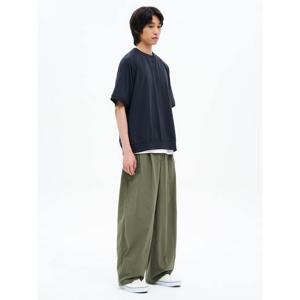 (225621BP1H) [에잇세컨즈] 라이트웨이트 코튼 밴딩 팬츠  카키