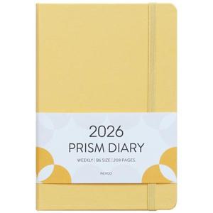 [인디고] 2026 프리즘 B6 위클리 다이어리 (날짜형, 32절, 주간) - 버터옐로우