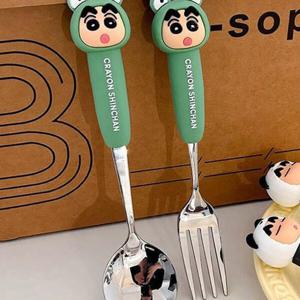 아트박스/키즈키즈 짱구는못말려 피규어 숟가락 그린C02076