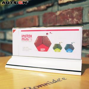 아트사인 타원 T자꽂이2479 흰색/T자형꽂이/스탠드꽂이/카탈로그꽂이/홍보물꽂이/전단꽂이/명함꽂이/메뉴꽂이