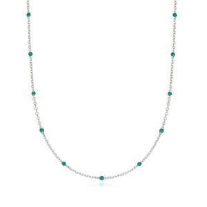 [티르리르]에폭 실버 말라카이트 목걸이 TNSSVW4129-G