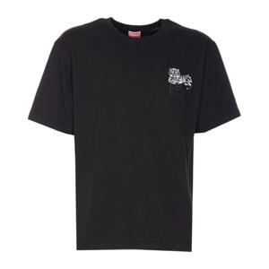 겐조 고츠 해피 타이거 자수 클래식 티셔츠 FF65TS2554SI 99J