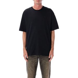디젤 블랙 크루넥 루즈 핏 티셔츠 A195520PLAT 9XX