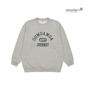 [에꼴리에]남자 가을신상 루즈핏 크랙 레터링 맨투맨티(25C0703)