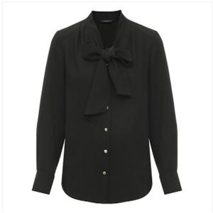 [미니멈]리본넥 타이 블라우스 (MYCGWB8110 BK7)_IC