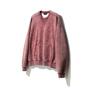 일꼬르소  워시드 크롭 박스 맨투맨 레드 IETS4G102R2