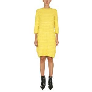 발렌시아가 미디 원피스 704556 YELLOW