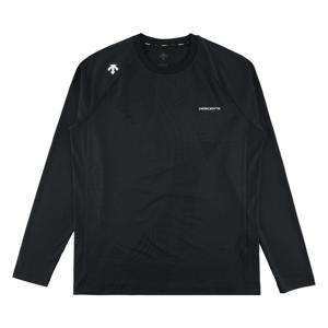 데상트 남성 자가드 긴팔티셔츠 SP321TTL71BLK
