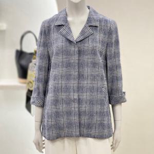 [벨리시앙]린넨 블렌드 체크 자켓(2color) JK2213