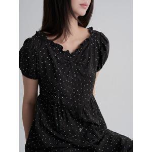 (125771MQA5) [에잇세컨즈] 레이어드 오픈 원피스  블랙