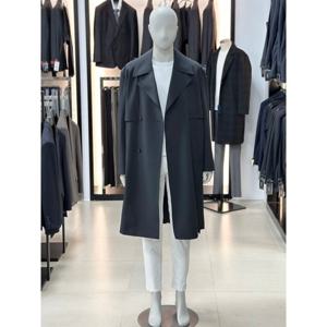 [바쏘옴므]차콜_오버핏 벨티드 더블 트렌치 롱 코트 WSY5CC13A