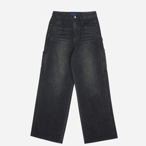 [클라이드앤]와이드 블랙데님 팬츠 FOCDP895FA_JK