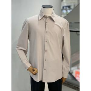 [바쏘옴므]베이지 세미오버핏 데일리 스판 셔츠 WSZ5TT70A_CA