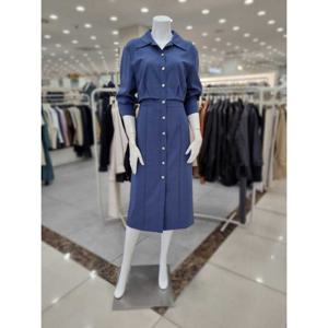 [더아이잗]봄.가을 셔츠형 투피스느낌원피스 IN9OP033420_DJ