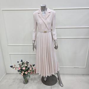 [미니멈]MYAAWO2350PE 카라넥 플리츠 롱 원피스_JK