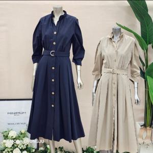 [미니멈]MD 원버튼 롱 원피스 MD MMYBAWO3080_CJ