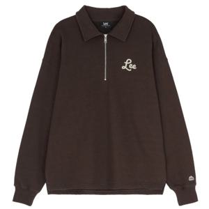 LEE 공용 루프 카라집업 오버핏 맨투맨 B1 LE2203CR44 BR NA