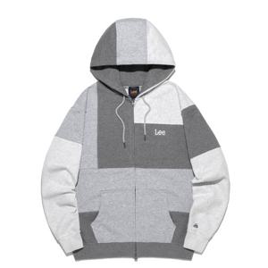 LEE 공용 패치워크 후드 집업 B1 LE2304HZ04 GR