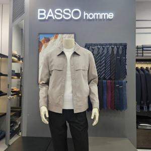 [바쏘옴므]심플 스웨이드베이지간절기카라점퍼WSY5GU33_OD