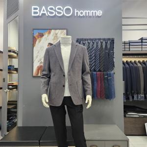 [바쏘옴므]심플 포인트배색추동울혼방자켓WSY3JS20_OD