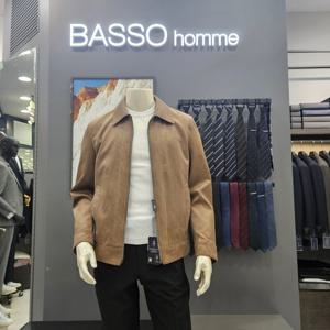 [바쏘옴므]심플 스웨이드 베이지간절기카라점퍼WSY3GU31_OD