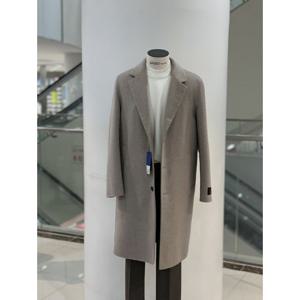 [바쏘옴므]Y4CJ-13 라이트베이지 캐시미어 구스다운 싱글 롱코트