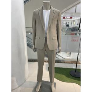 [바쏘옴므]WSZ2JK-PK79 베이지 여름 스판 캐주얼 셋업 정장_CA