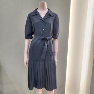 [꼼빠니아]카라넥 주름 벨티드 원피스 CAFU6-WOP390_IC