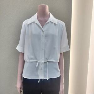 [꼼빠니아]쉬폰 이중밑단 셔링블라우스CAFU6-WRC310_IC