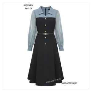 [미니멈]MD 시스루 레이어드 플레어 원피스 MD MYCAWO7340DV_CJ