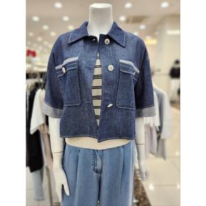 [더아이잗]린넨 크롭 데님 재킷 IN4P0JK54_DJ