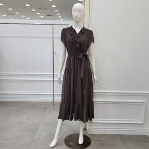 [미니멈]루즈 티어드 러플 원피스 (MYBAWO6080 BK)_IC