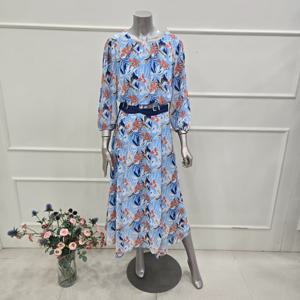 [미니멈]MYBAWO6140SB 플라워 프린트 쉬폰 원피스_JK