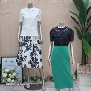 [미니멈]MD 벌룬소매 비즈 티셔츠 MD MYBAJI4300 Z_CJ