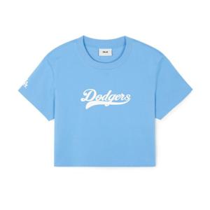 MLB 여성 베이직 바시티 컬시브 크롭 티셔츠 A5 3FTSV1243 07BLL 50BKS 50BRL